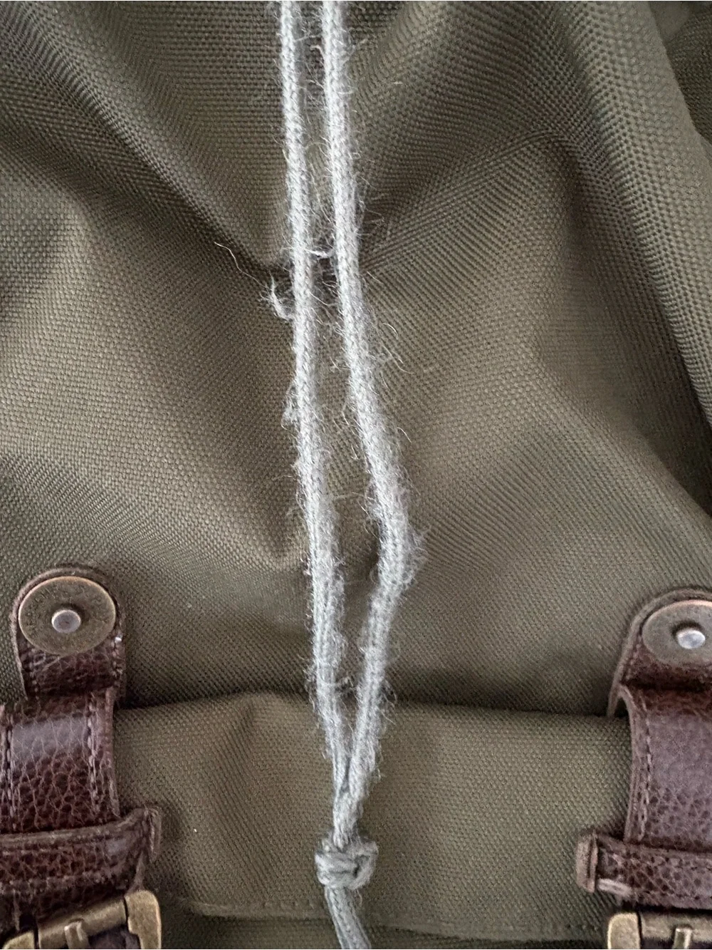 Herschel Supply Company Olive Green Backpack with Brown Straps